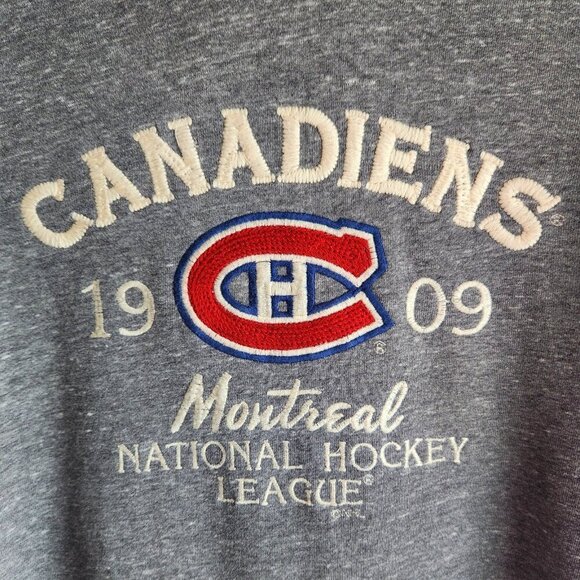Montreal Canadiens women XL hoodie Retro Brand Official License Embroidery Grey - Picture 3 of 8